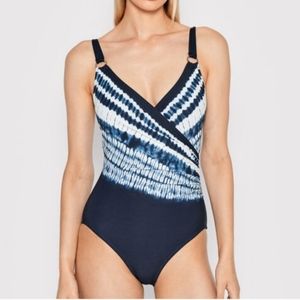 Michael Kors Tie Dye Nylon Blend Swimsuit Size 12 NWT